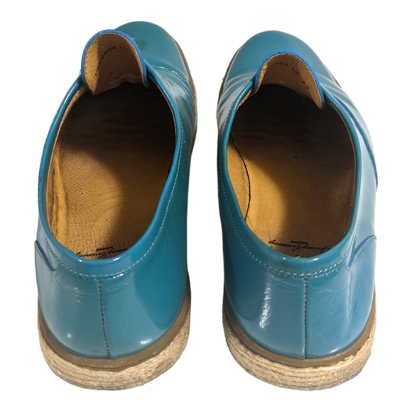Opening Ceremony Patent Blue Green Derby Espadrille, 43 - Picture 6 of 10